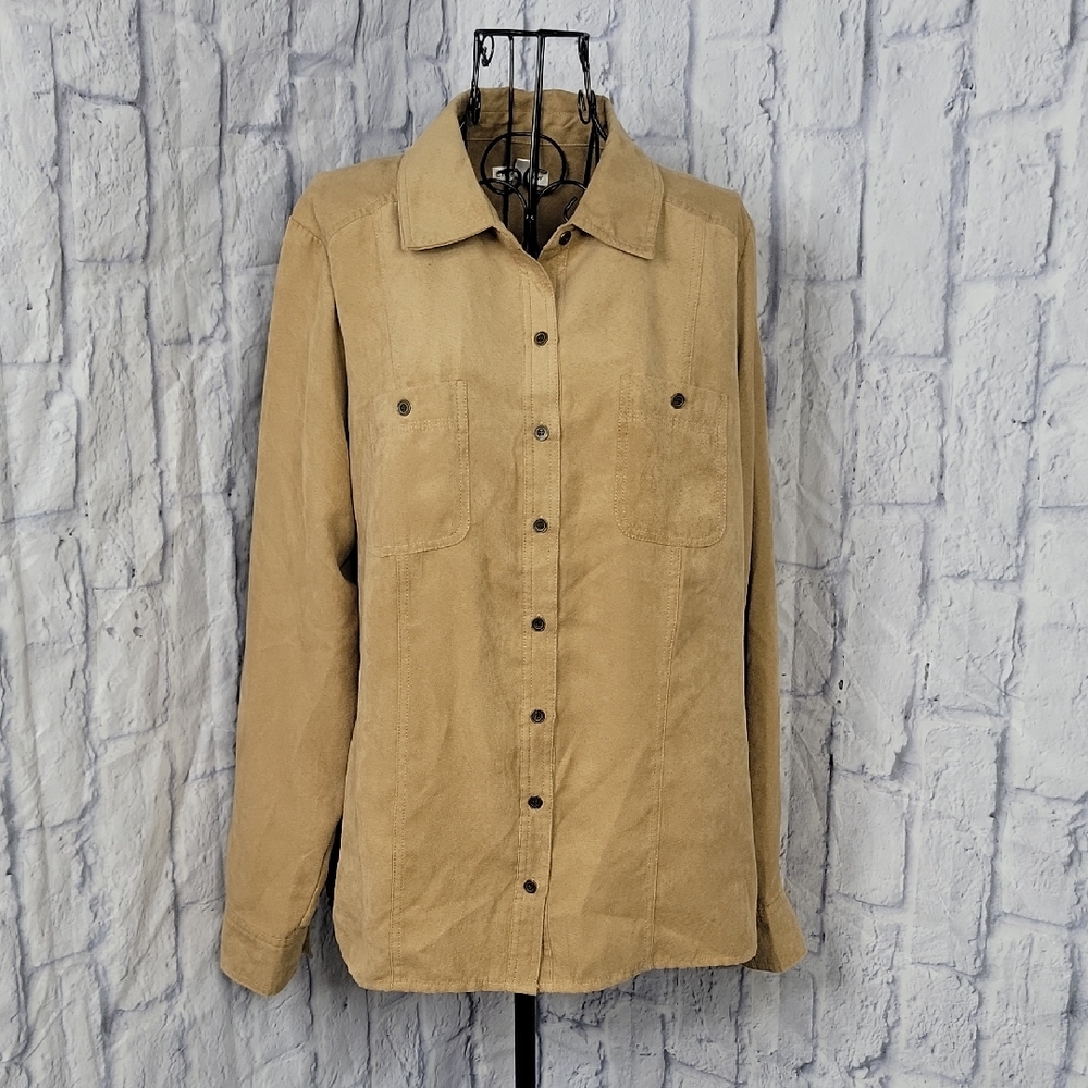 Croft & Barrow‎ Faux Suede Lightweight Tan Blazer